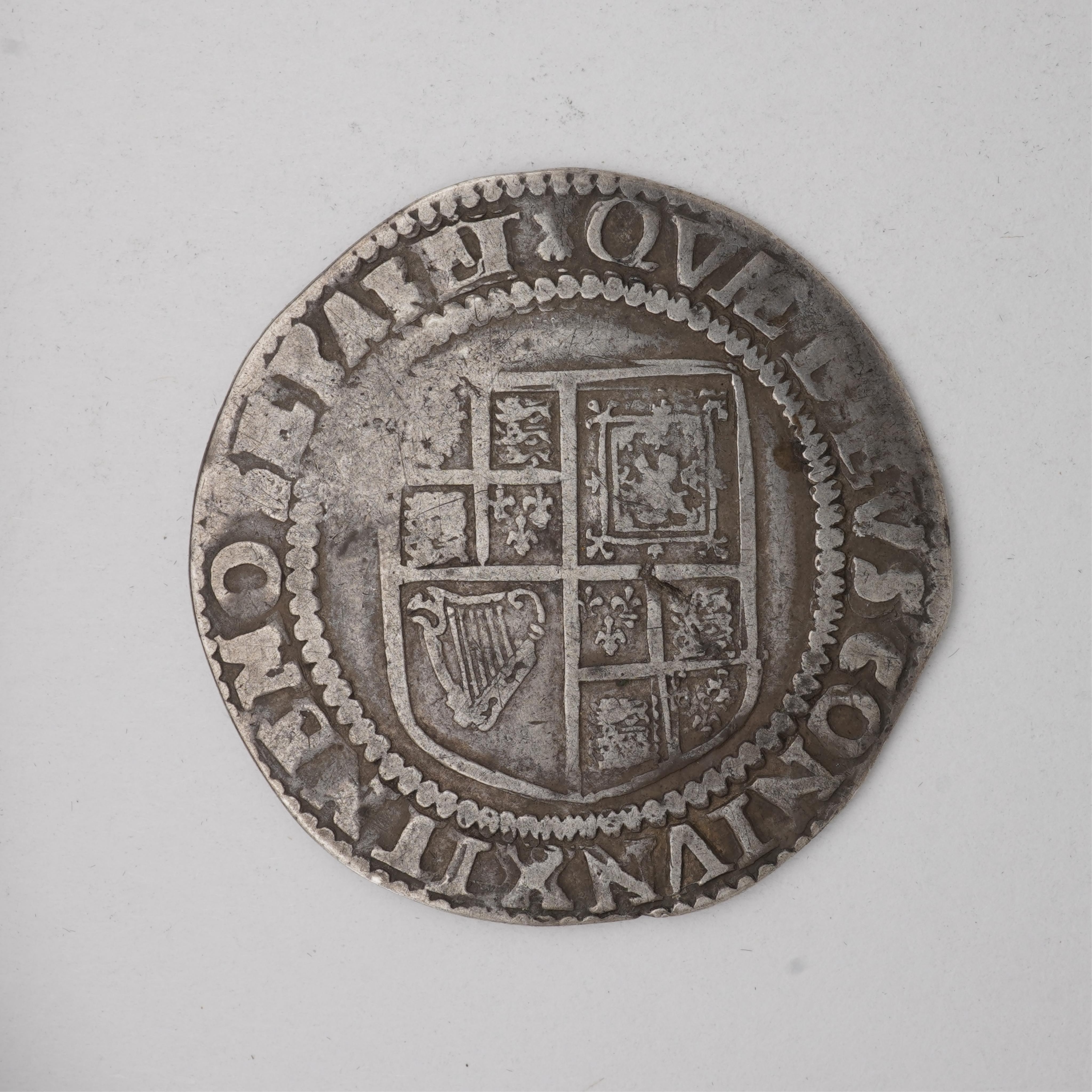 British hammered coins, James I, silver shilling, sixth bust, third coinage (1621-23), mm. thistle, VF, ex. Coincraft